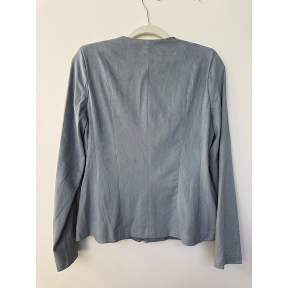 Philosophy Republic Clothing Rain Shower Blue Faux Suede Zip Jacket NWT Med - Picture 6 of 6